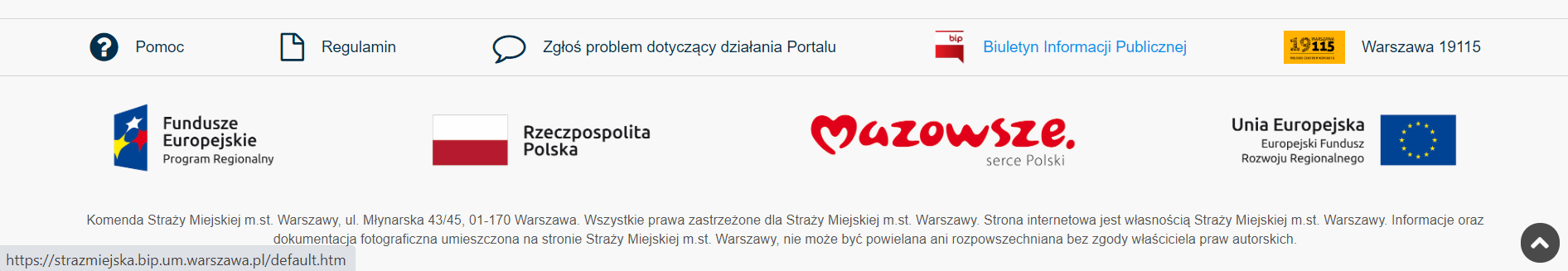 Zakładka BIP w stopce